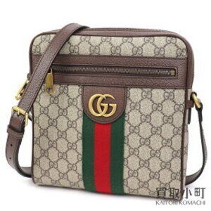 Gucci Ophidia GG Messenger Bag Beige Brown Web Stripe square crossbody